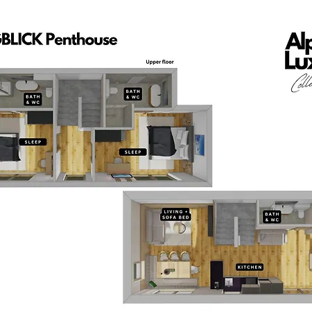 דירה Bergblick Penthouse - Alpenluxus Collection *
